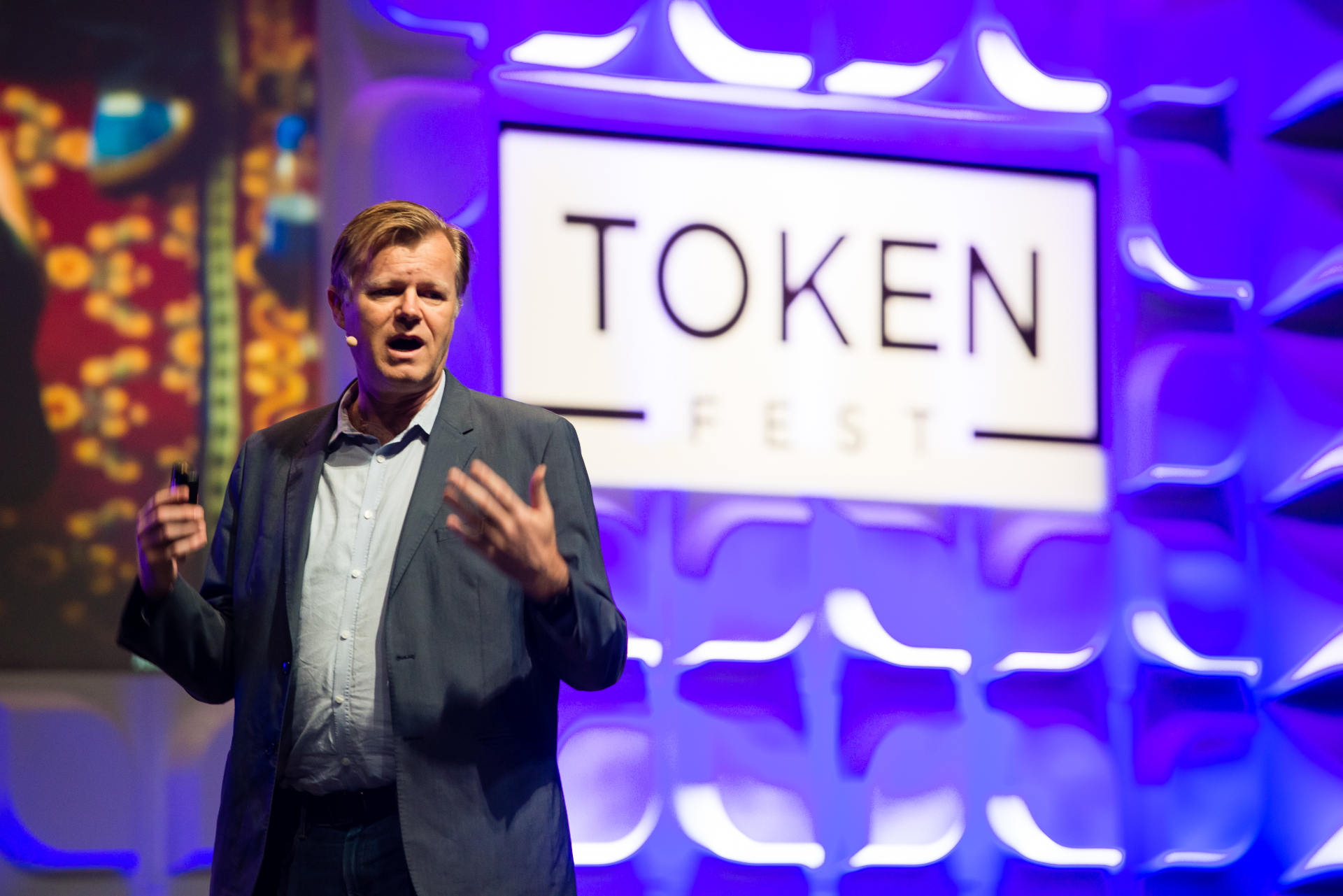 Michael Casey speaking at Token Fest San Francisco